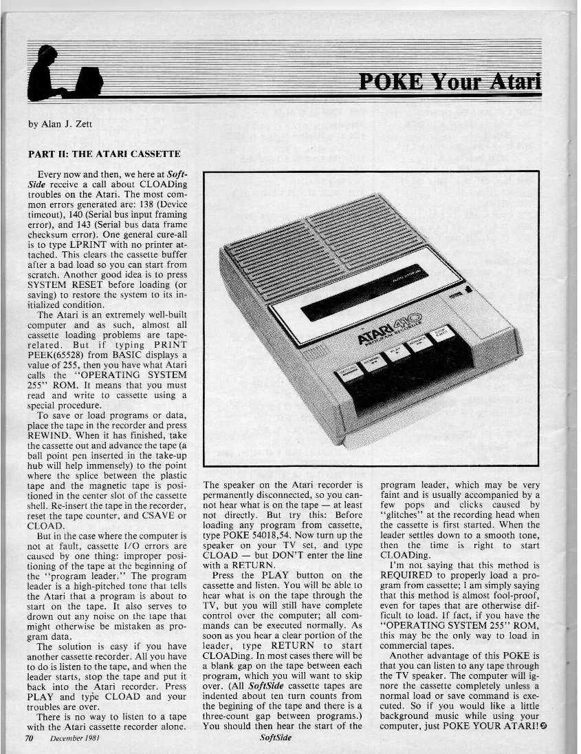 Part 2: The Atari Cassette